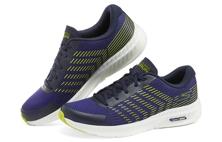 Lookbook Skechers Go Run Hyper Burst ''Noir Bleu Vert'' 220170-NVLM