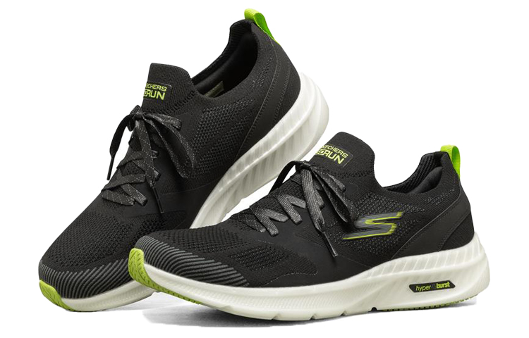 Lookbook Skechers Go Run Hyper Burst Noir/Jaune 220045-BKWL