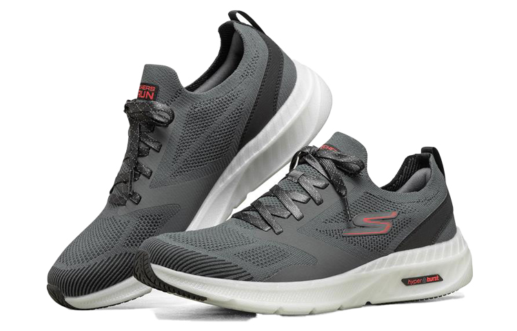 Lookbook Skechers Go Run Hyper Burst Baskets Gris ''Rouge Gris'' 220045-CCRD