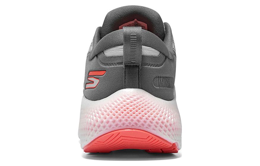 Lookbook Skechers Go Run Max Road 6 減震防滑 低幫 跑步鞋 男款 灰紅