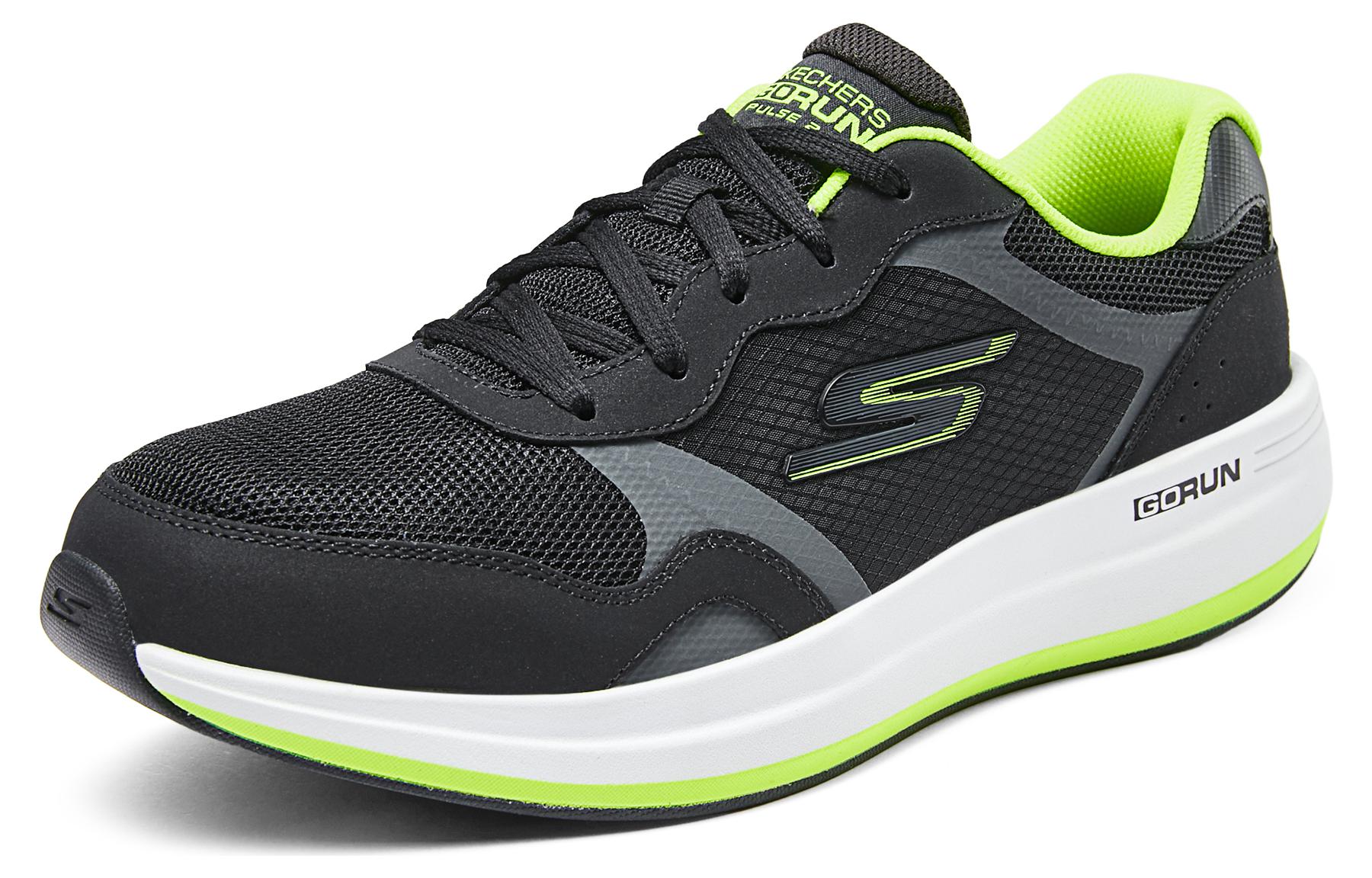 Lookbook 斯凯奇 Go Run Pulse 2.0 '黑色'跑鞋 220539-BKLM