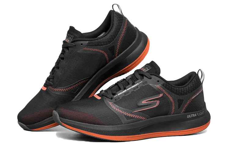 Lookbook Skechers Go Run Pulse Nero/Arancione 220013-BKOR