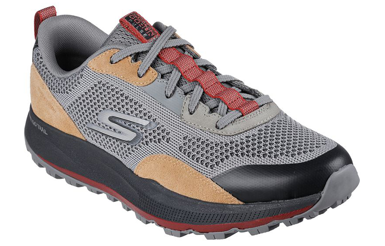 Lookbook Skechers Go Run Pulse Trail 舒適 透氣 低筒 跑步鞋 男款 炭黑