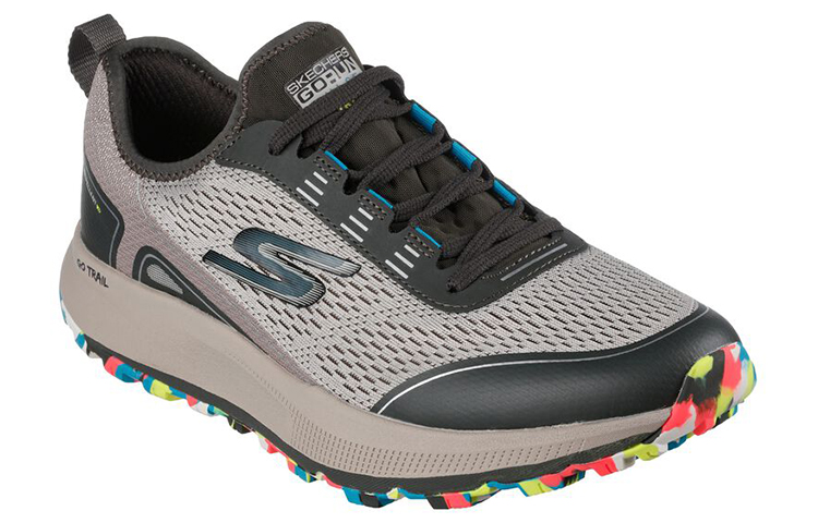 Lookbook Skechers Go Run Pulse Trail 'Kelabu Hitam' 220557-TPMT