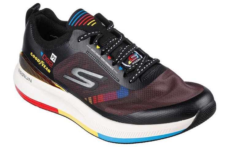 Lookbook Skechers Go Run Pure ''Noir Blanc'' 220535-BKMT