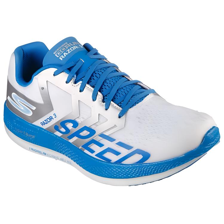 Lookbook Skechers Go Run Razor 3 ''Weiß Blau'' 55290-WBL