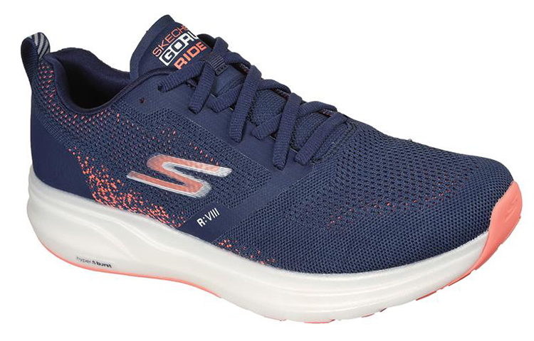 Lookbook Skechers Go Run Ride 8 'Biru Oranye' 55224-NVCL