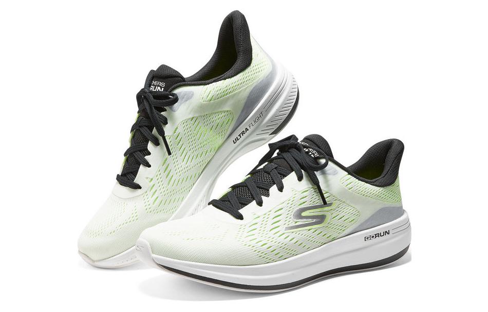 Lookbook スケッチャーズ Go Run（グリーン/ホワイト） 220541-WBKL