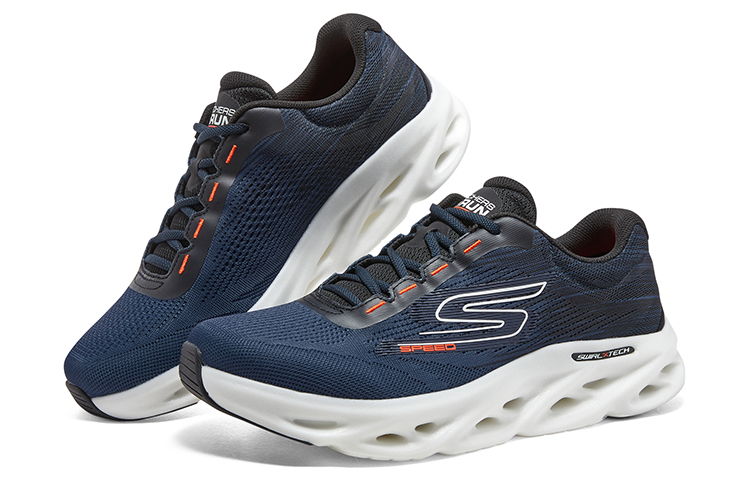 Shop スケッチャーズ GO RUN スピード Swirl Tech (黒) 220908-NVBK