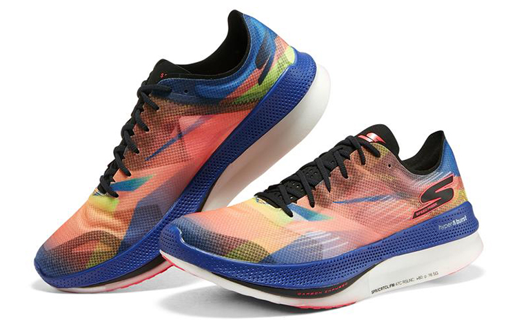 Lookbook 斯凯奇 Go Run Speed Freek '蓝橙色' 246049-BKMT