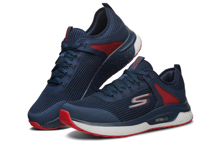 Lookbook Skechers Go Run Steady Blu/Rosso/Bianco 54887-NVRD
