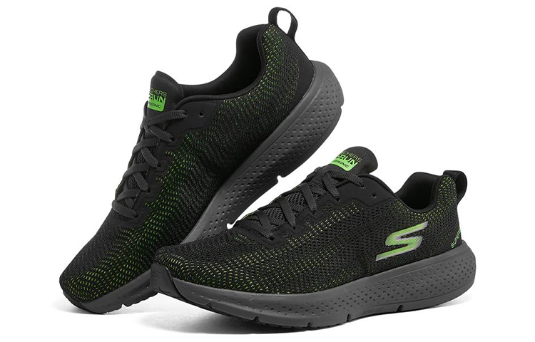 Lookbook Skechers Go Run Supersonic 'Negro Verde' 246031-BKLM