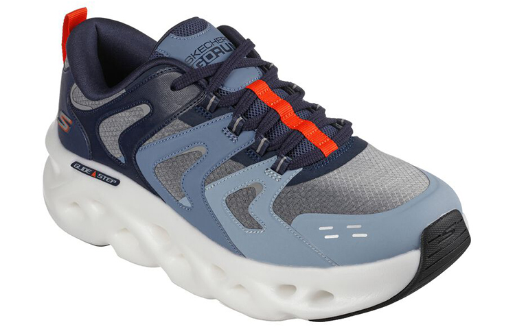 Lookbook スケチャーズ GO RUN Swirl Tech 青灰 (Skechers GO RUN Swirl Tech Aohai) 220301-NVBL