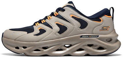 Skechers GO RUN Swirl Tech 'Grey Navy' 220301-TPNV Skechers GO RUN Swirl Tech 'Grey Navy' 220301-TPNV