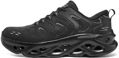 Skechers Go Run Swirl Tech Black 'Bubble Shoe Comfort Non-Slip Wear-Resistant Low-Top Running Shoe' 220301-BBK Skechers Go Run Swirl Tech Black 'Bubble Shoe Comfort Non-Slip Wear-Resistant Low-Top Running Shoe' 220301-BBK