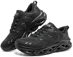 Shop Skechers Go Run Swirl Tech 泡泡鞋 舒適 防滑耐磨 低筒 跑步鞋 男款 全黑色