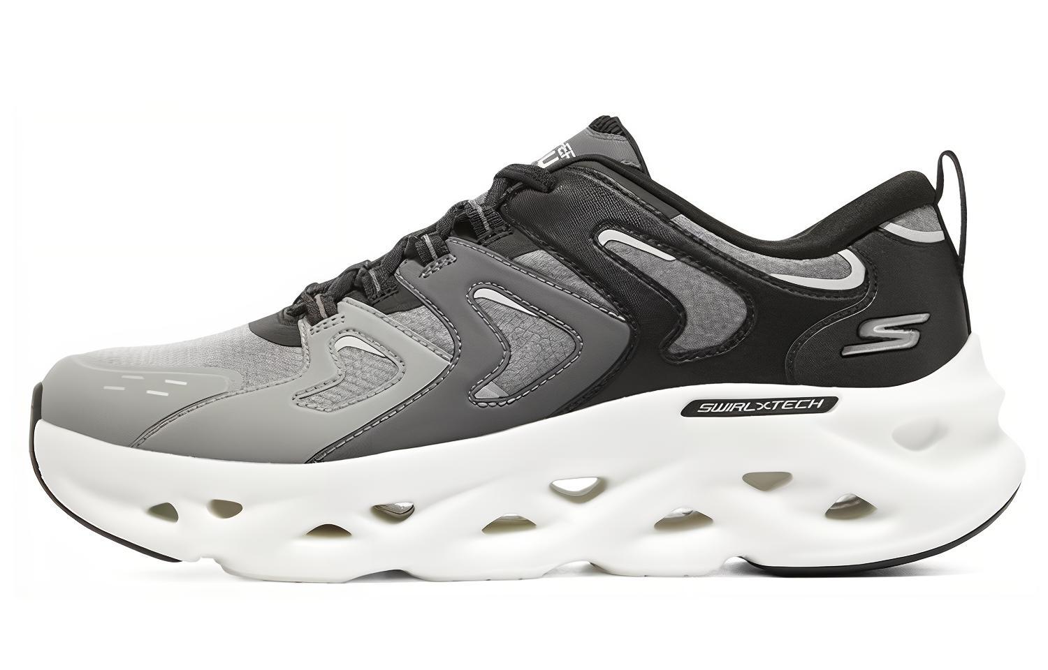 Skechers Go Run Swirl Tech Glide-Step Hyper Burst 'Black Grey White' 220301-BKW