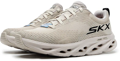 Lookbook Skechers Go Run Speed SWIRL TECH 防滑耐磨 低筒 跑步鞋 男款 灰黑