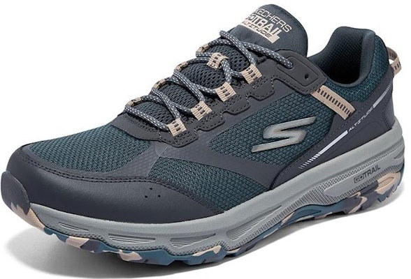 Skechers Go Trail 運動舒適 耐磨透氣 低筒 跑步鞋 男款 灰綠色 Order Skechers Go Trail 運動舒適 耐磨透氣 低筒 跑步鞋 男款 灰綠色