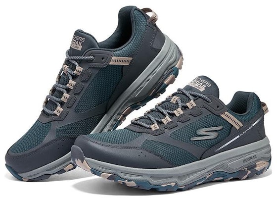 Skechers Go Trail 運動舒適 耐磨透氣 低筒 跑步鞋 男款 灰綠色 Lookbook Skechers Go Trail 運動舒適 耐磨透氣 低筒 跑步鞋 男款 灰綠色