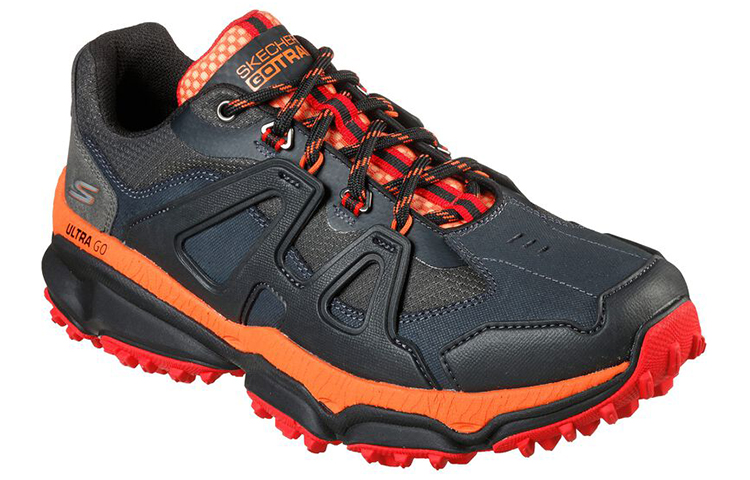 Lookbook Skechers Go Trail Alpine 緩震戶外 低筒 跑步鞋 男款 黑橙