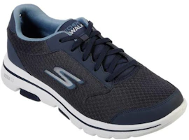 Lookbook Skechers Go Walk5 綁帶 舒適休閒跑鞋 海軍藍