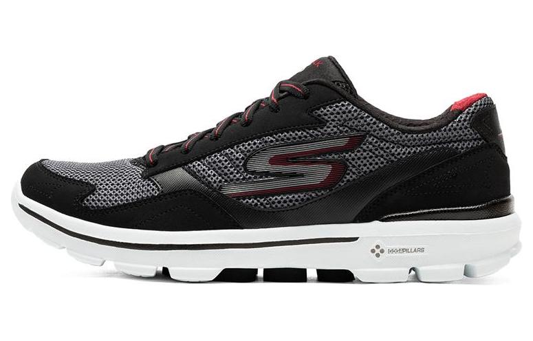 Buy Skechers GO WALK 3 減震防滑耐磨 低幫 運動休閒鞋 黑紅