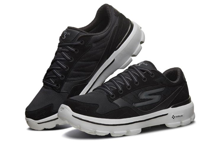 Lookbook Skechers Go Walk 3 Schwarz/Grau/Weiß 54056-BKGY