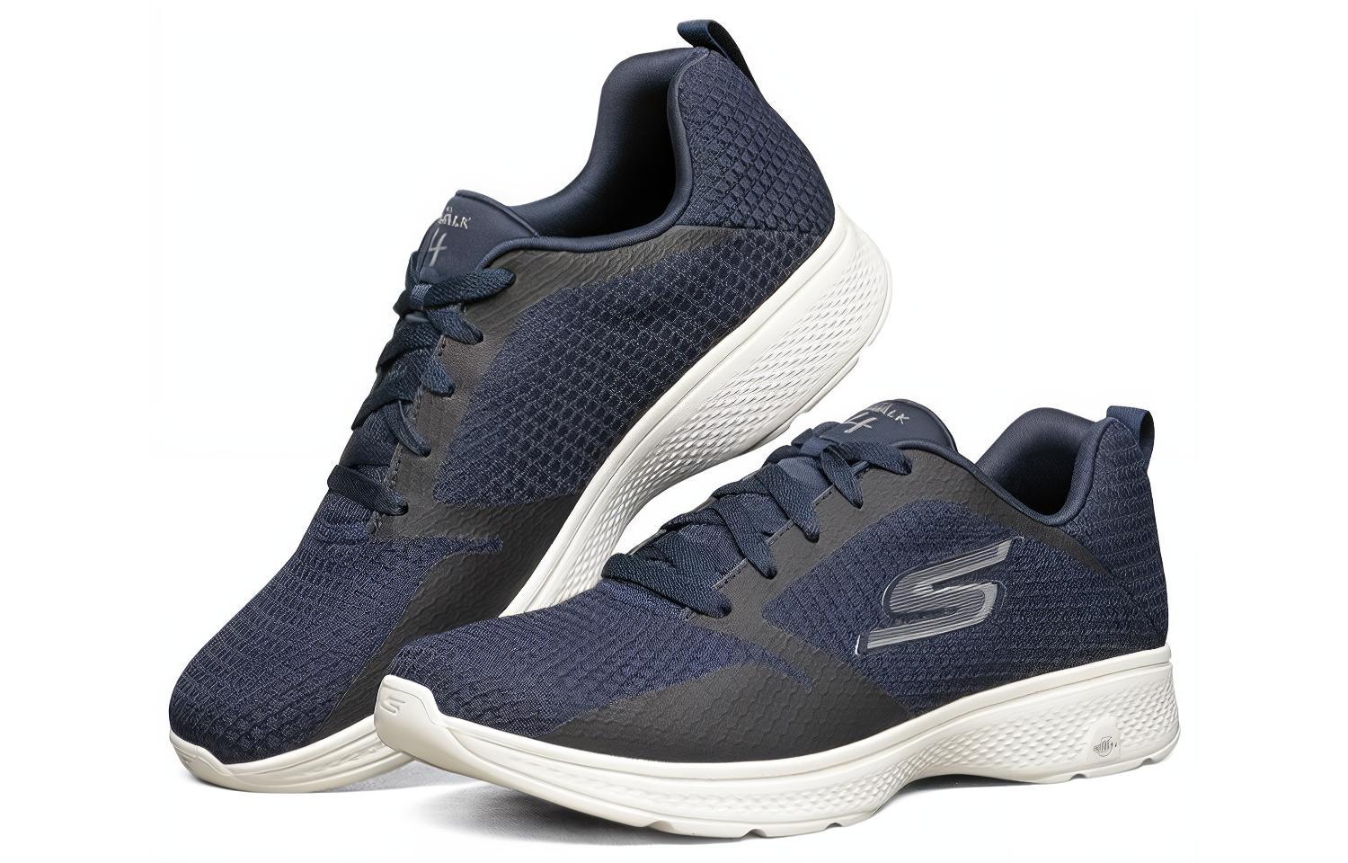 Lookbook Skechers Go Walk 4 ''Blu Navy Bianco'' 54697-NVW
