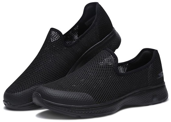 斯凯奇 Go Walk 4 黑色一脚蹬 54158-BBK Lookbook 斯凯奇 Go Walk 4 黑色一脚蹬 54158-BBK