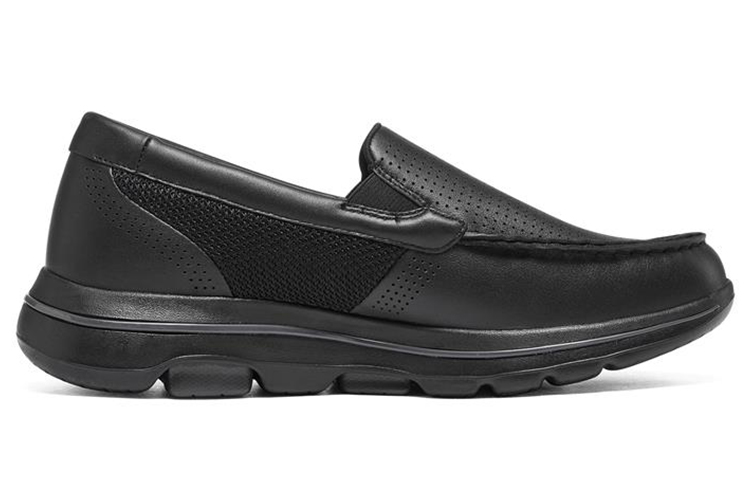 Order 斯凯奇 Go Walk 5 '黑色皮革一脚蹬' 便鞋 216023-BBK