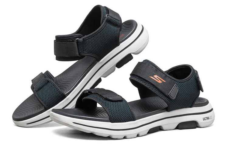 Lookbook Skechers Go Walk 5 'Black Orange' 229003-BKOR