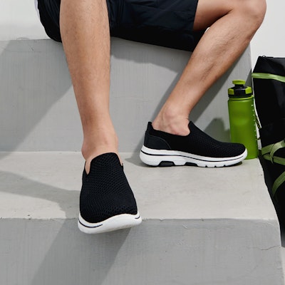 Skechers Go Walk 5 一腳蹬懶人鞋 黑白 Cheap Skechers Go Walk 5 一腳蹬懶人鞋 黑白