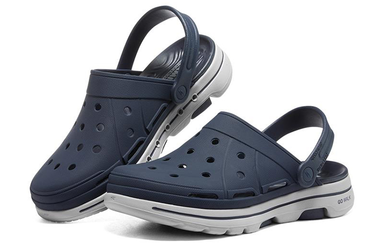 Lookbook Skechers Go Walk 5 ''Sandalo Sportivo Leggero Casual - Blu'' 243032-NVY