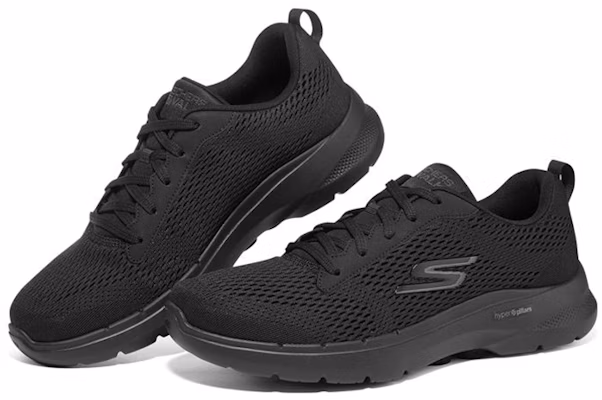 Skechers Go Walk 6 Avalo Lace Up 'Pure Black' 216209-BBK Lookbook Skechers Go Walk 6 Avalo Lace Up 'Pure Black' 216209-BBK