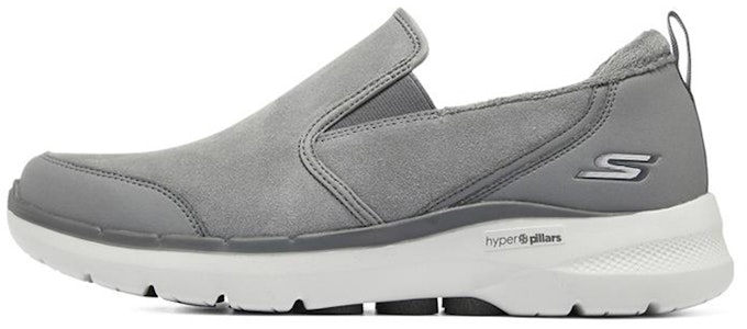 Skechers Go Walk 6 耐磨舒適 一腳蹬健步懶人運動休閒鞋 灰色 Buy Skechers Go Walk 6 耐磨舒適 一腳蹬健步懶人運動休閒鞋 灰色