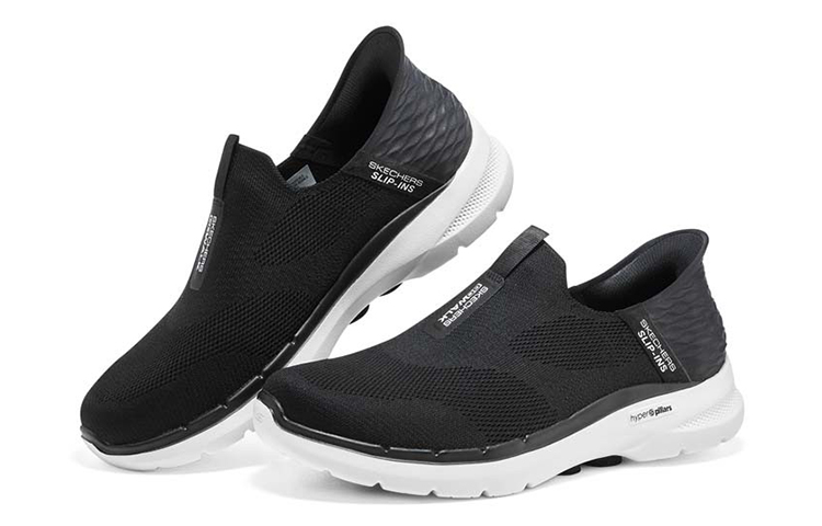 Lookbook Skechers Go Walk 6 'Hitam Putih' 216278-BLK