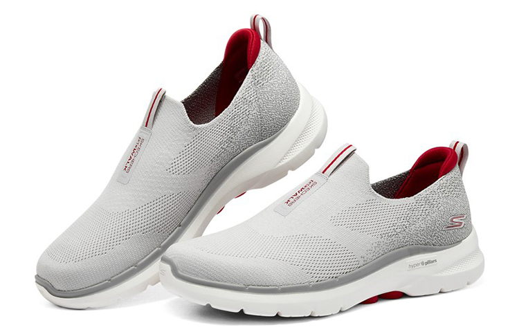 Lookbook Skechers Go Walk 6 Slip On Grigio 216202-GYRD