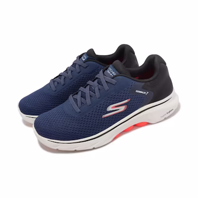 SKECHERS GO WALK 7 Running Shoes Blue Black Blue-black