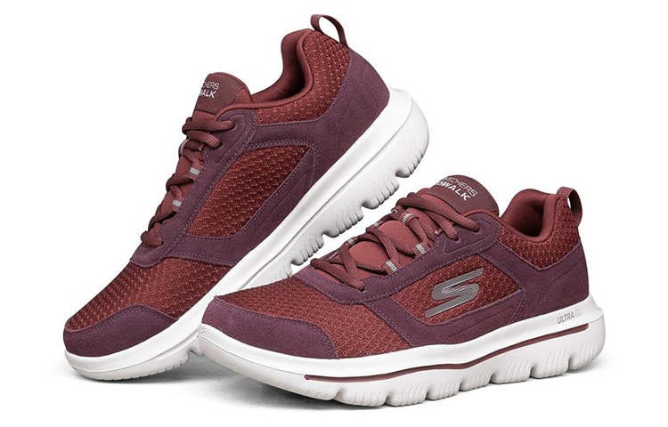 Lookbook Skechers Go Walk 'Burgundy' 661006-BURG
