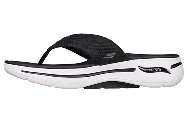 Skechers Go Walk 'Comfort Flip-Flop Black White' 229057-BKW