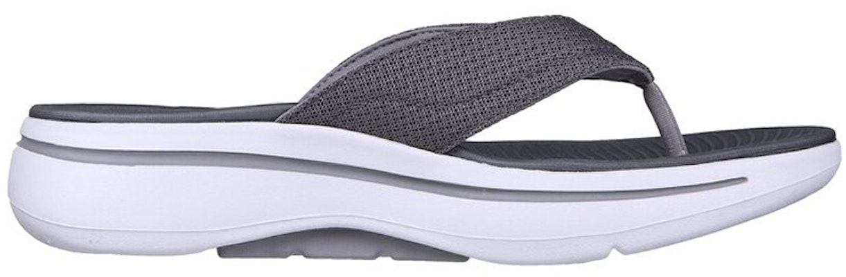 Skechers Go Walk 'Comfy Grey Thong Sport Slides' 229057-GRY Order Skechers Go Walk 'Comfy Grey Thong Sport Slides' 229057-GRY