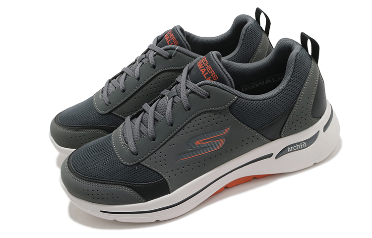 Lookbook Skechers Go Walk 'Kasual Bernafas Kelabu Rendah-Atas' 216122-CCOR