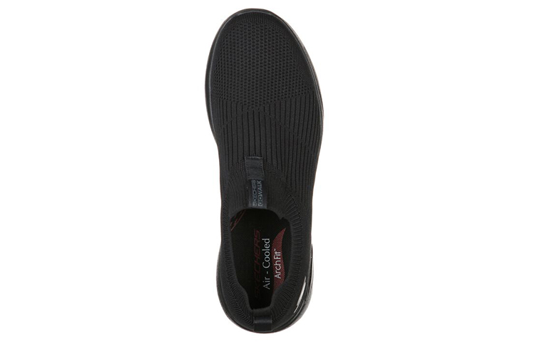 Shop Skechers Go Walk Arch Fit-Iconic 運動休閒懶人鞋 黑色