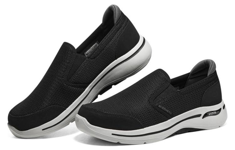 Lookbook Skechers Go Walk Arch Fit 'Hitam Kelabu' 216264-BKGY