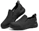 Lookbook Skechers Go Walk Arch Fit 防滑透氣 一腳蹬運動休閒鞋 黑色