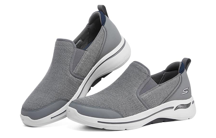 Lookbook Skechers Go Walk Arch Fit Lage Sneakers Grijs Comfort Schoenen 216183-CCNV
