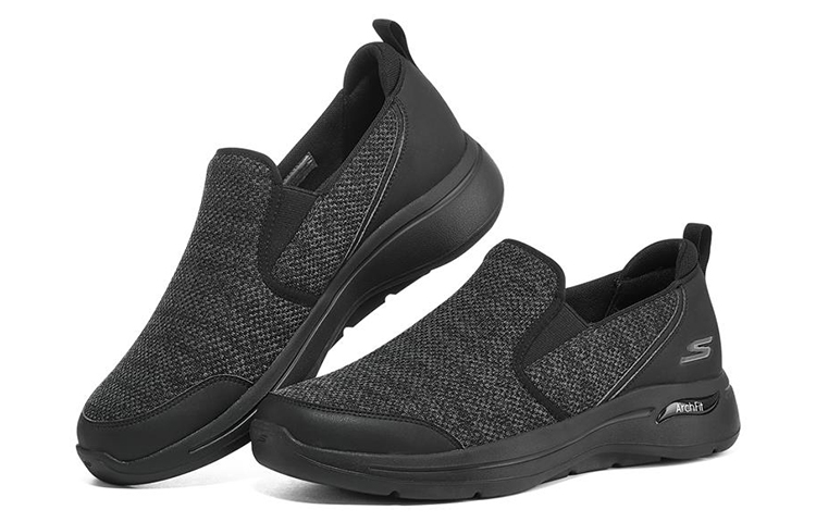 Lookbook Skechers Go Walk Arch Fit Mocassini Neri Bassi da Donna 216183-BBK