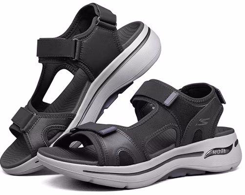 Skechers Go Walk Arch Fit Sandal Lelaki/Wanita 229021-BKNV Lookbook Skechers Go Walk Arch Fit Sandal Lelaki/Wanita 229021-BKNV