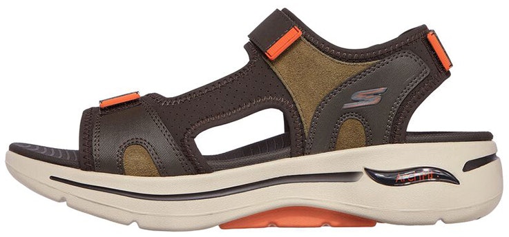 skechers-go-walk-arch-fit-sandal-black-green-orange-229021-olor